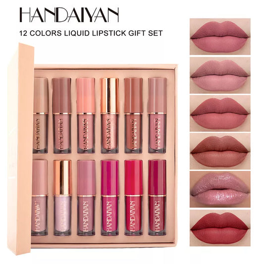 Batons Handaiyan 💄👄| Edição luxo | compre 6 e leve 12 | 16 horas de poder nos lábios 💄👄